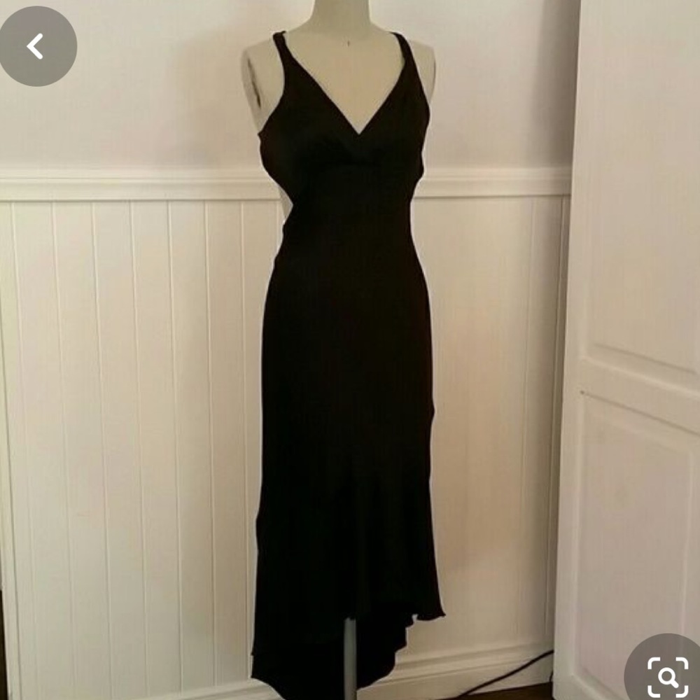 bebe black cocktail or party dress small backless